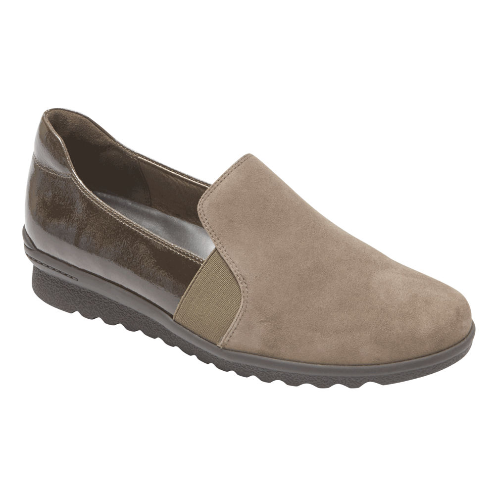 Rockport Womens truFLEX Chenole - Slip-On Olive - SHJ208174